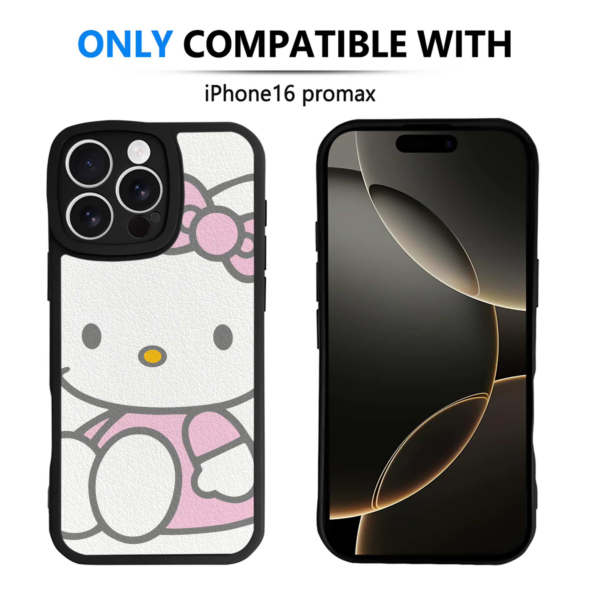 （画像用） Hello Kitty ハローキティ 【iPhone 16シリーズ対応】シリコンスマホケース（レザー調） 材質：シリコン